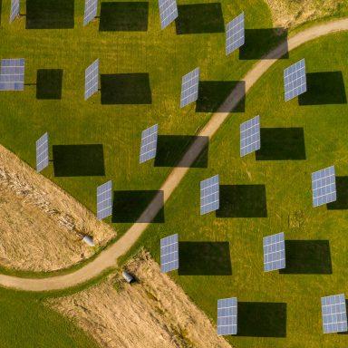 Solar panels at Middlebury College in Middlebury, Vermont